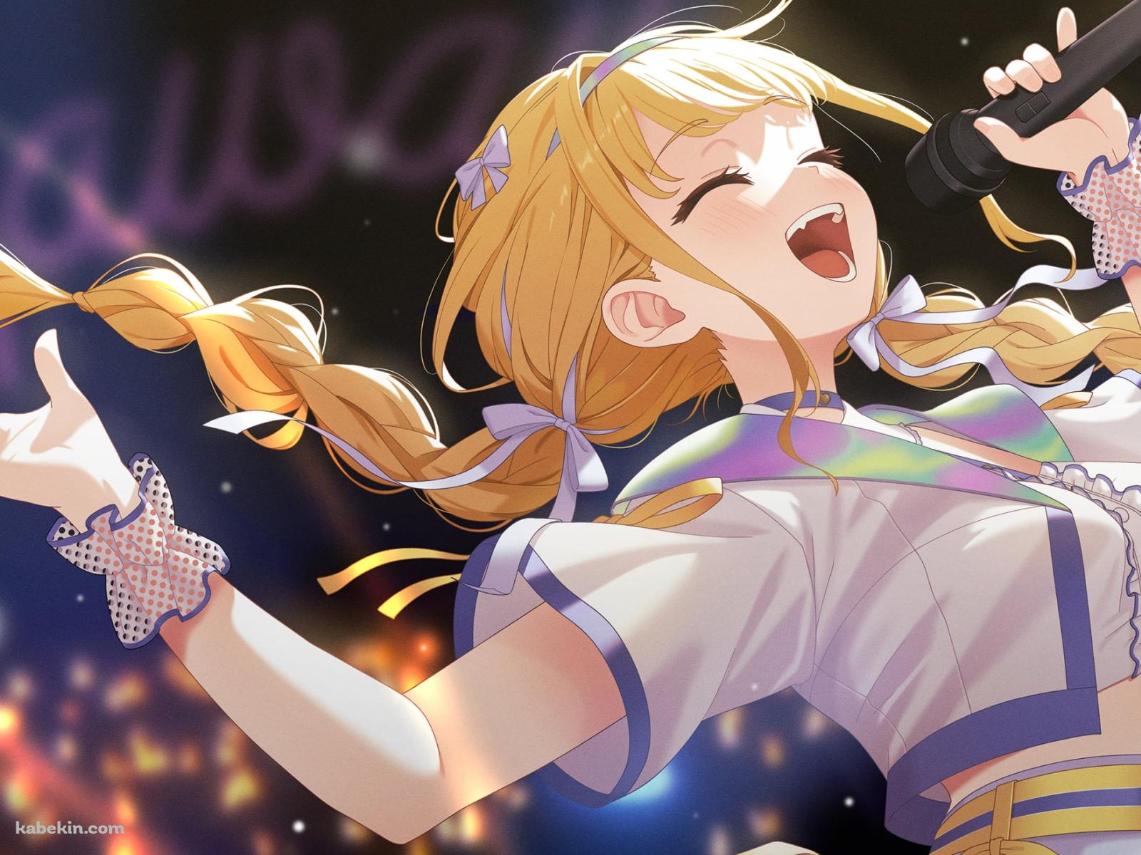 ステージ上で歌を唄う藤田ことね / 学園アイドルマスターの壁紙(1600px x 1200px) 高画質 PC・デスクトップ用