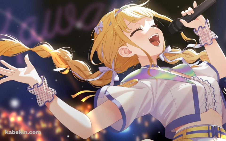 ステージ上で歌を唄う藤田ことね / 学園アイドルマスターの壁紙(960px x 600px) 高画質 PC・デスクトップ用