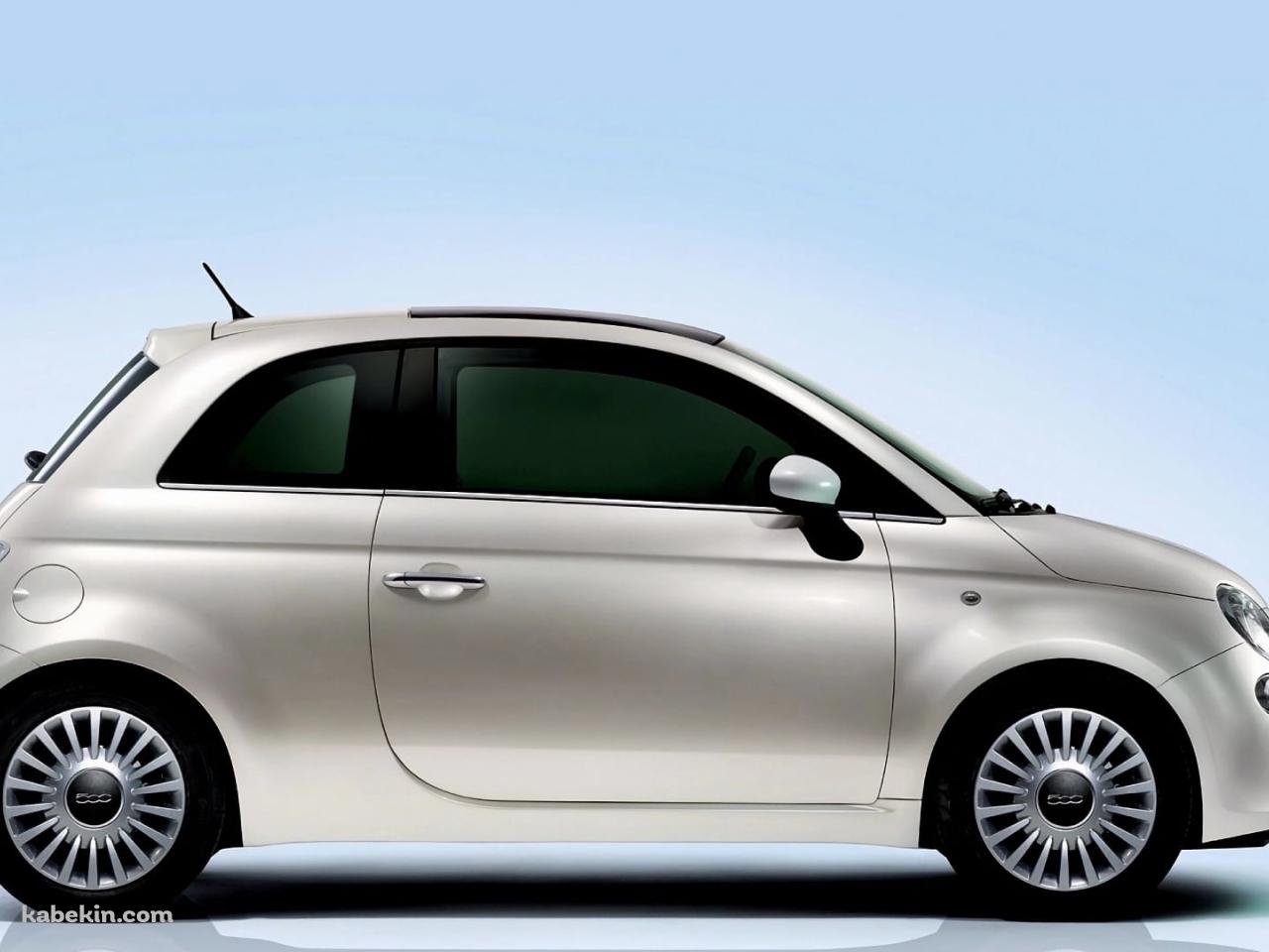 シルバーのフィアット 500の壁紙(1280px x 960px) 高画質 PC・デスクトップ用