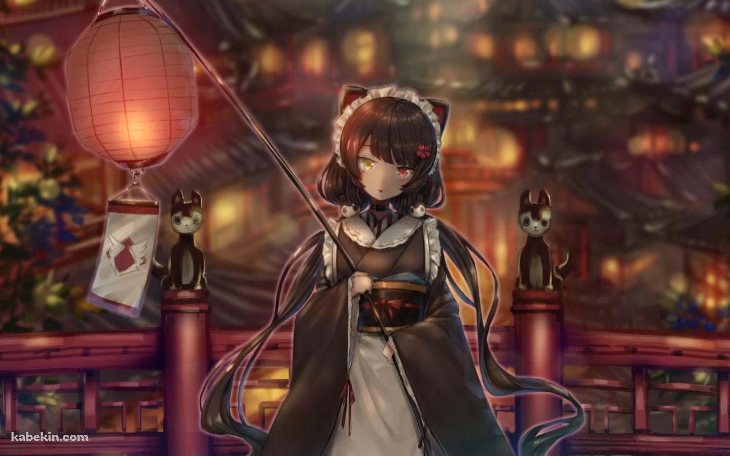 赤い橋の上に立つ戌亥とこ / にじさんじ / バーチャルYouTuberの壁紙(1440px x 900px) 高画質 PC・デスクトップ用