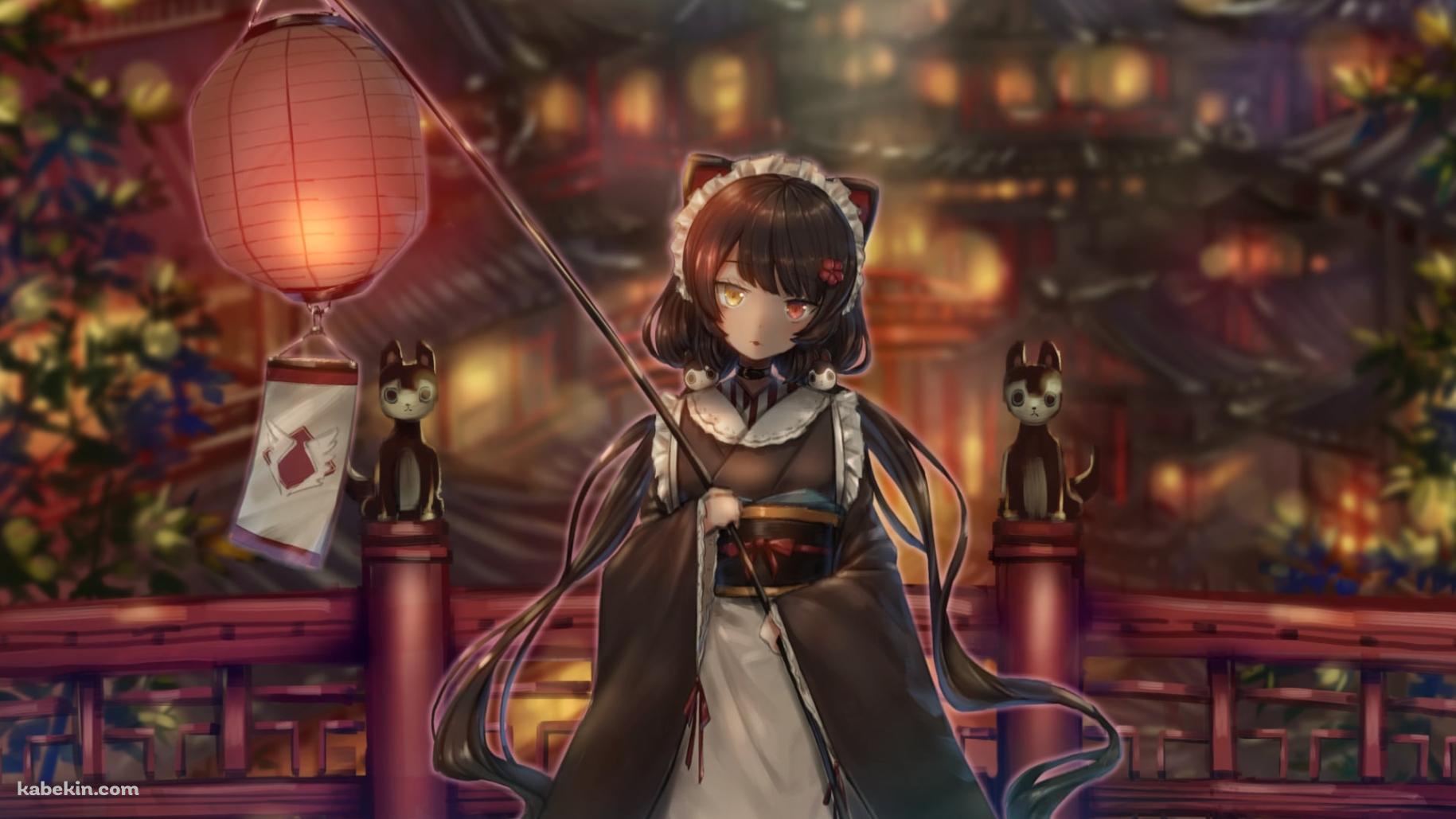 赤い橋の上に立つ戌亥とこ / にじさんじ / バーチャルYouTuberの壁紙(1829px x 1029px) 高画質 PC・デスクトップ用