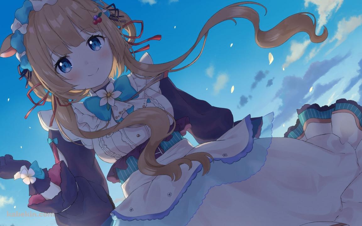 メイド姿のエリー・コニファー / 青空 / にじさんじ / バーチャルYouTuberの壁紙(1152px x 720px) 高画質 PC・デスクトップ用