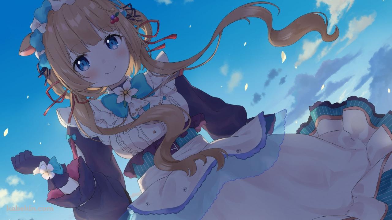 メイド姿のエリー・コニファー / 青空 / にじさんじ / バーチャルYouTuberの壁紙(1280px x 720px) 高画質 PC・デスクトップ用