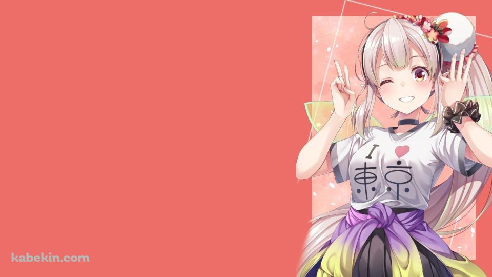 ウィンクしてピースをするエルフのえる / にじさんじ / ライバーの壁紙(960px x 540px) 高画質 PC・デスクトップ用