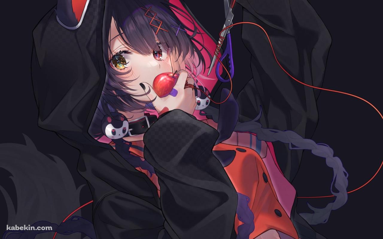 リンゴを食べる戌亥とこ / にじさんじ / バーチャルYouTuberの壁紙(1280px x 800px) 高画質 PC・デスクトップ用