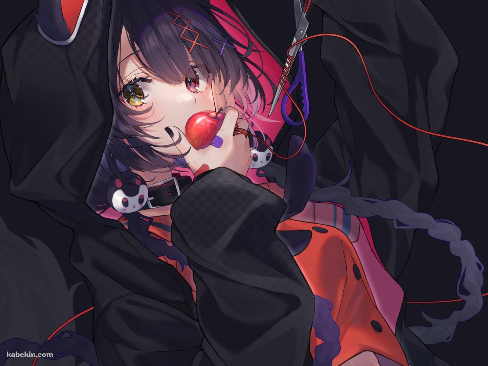 リンゴを食べる戌亥とこ / にじさんじ / バーチャルYouTuberの壁紙(1600px x 1200px) 高画質 PC・デスクトップ用