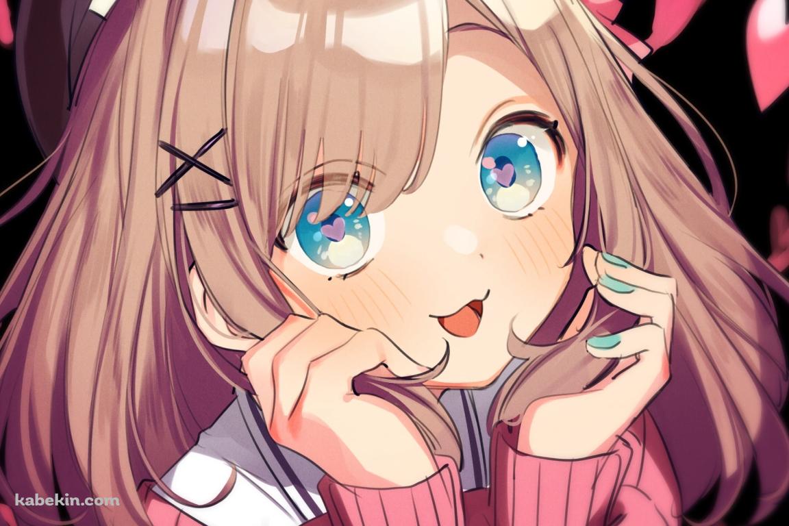 頬杖をつく鈴原るる / にじさんじ / ライバーの壁紙(1152px x 768px) 高画質 PC・デスクトップ用