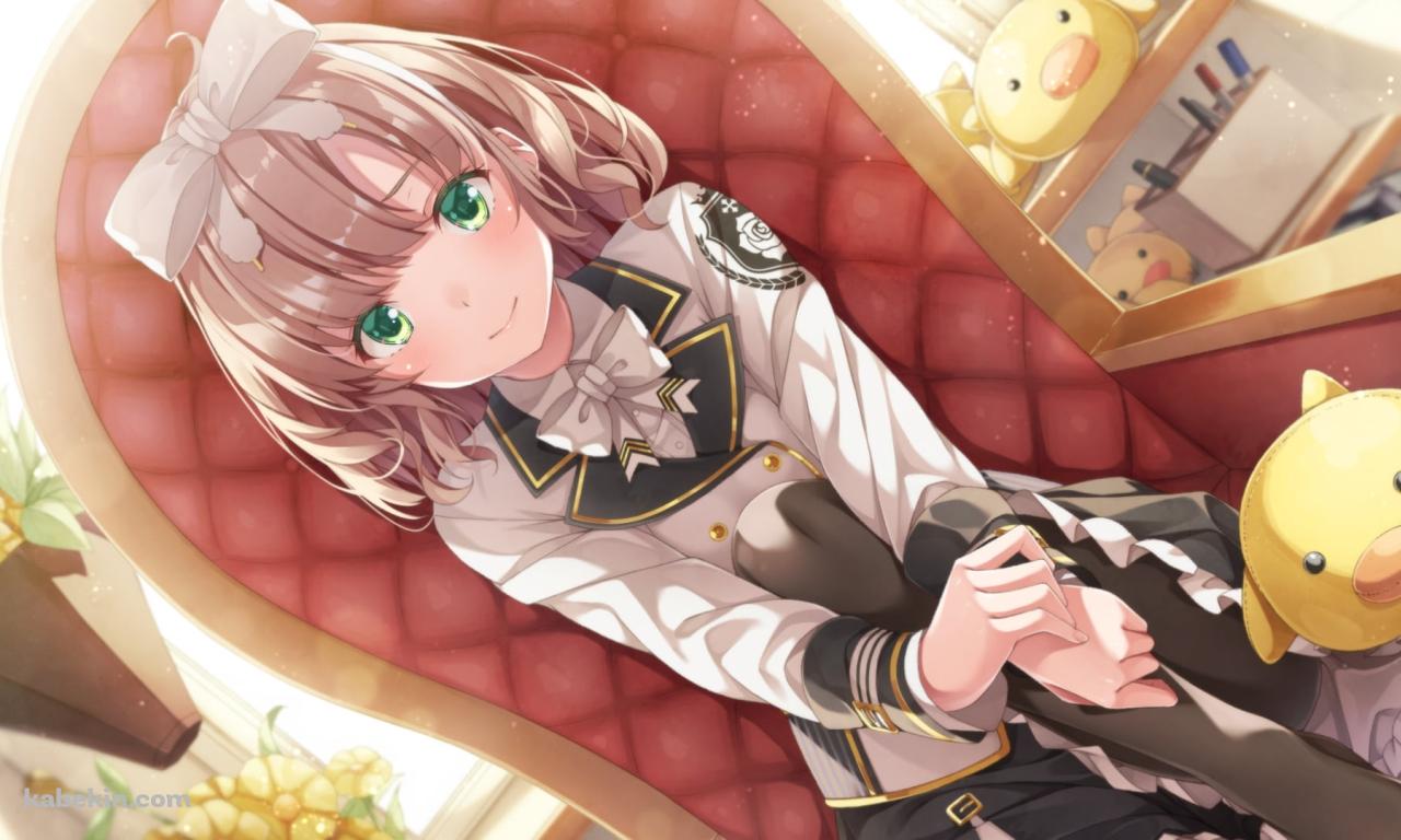 赤い椅子に座る飛鳥ひな / にじさんじ / バーチャルライバーの壁紙(1280px x 768px) 高画質 PC・デスクトップ用