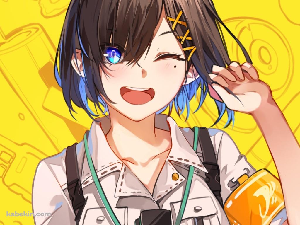 ウィンクするシスカ・レオンティン / バーチャルYouTuber / にじさんじ / Siska Leontyneの壁紙(1024px x 768px) 高画質 PC・デスクトップ用