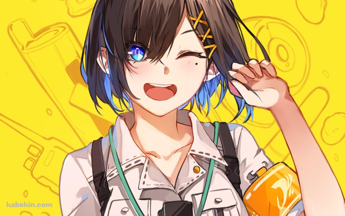 ウィンクするシスカ・レオンティン / バーチャルYouTuber / にじさんじ / Siska Leontyneの壁紙(1152px x 720px) 高画質 PC・デスクトップ用