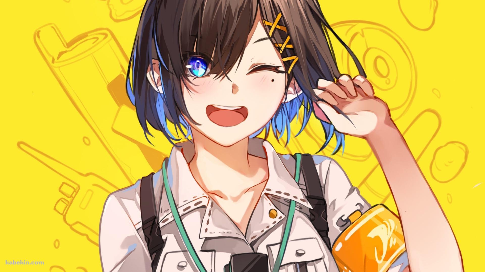 ウィンクするシスカ・レオンティン / バーチャルYouTuber / にじさんじ / Siska Leontyneの壁紙(1920px x 1080px) 高画質 PC・デスクトップ用