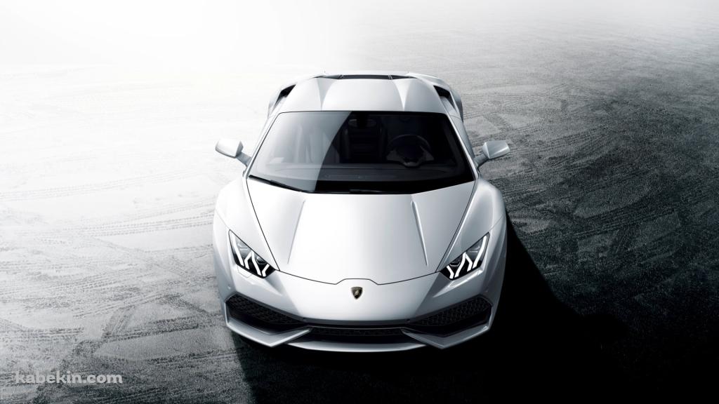斜め上から見下ろしたランボルギーニ ウラカン / Lamborghini Huracanの壁紙(1024px x 576px) 高画質 PC・デスクトップ用