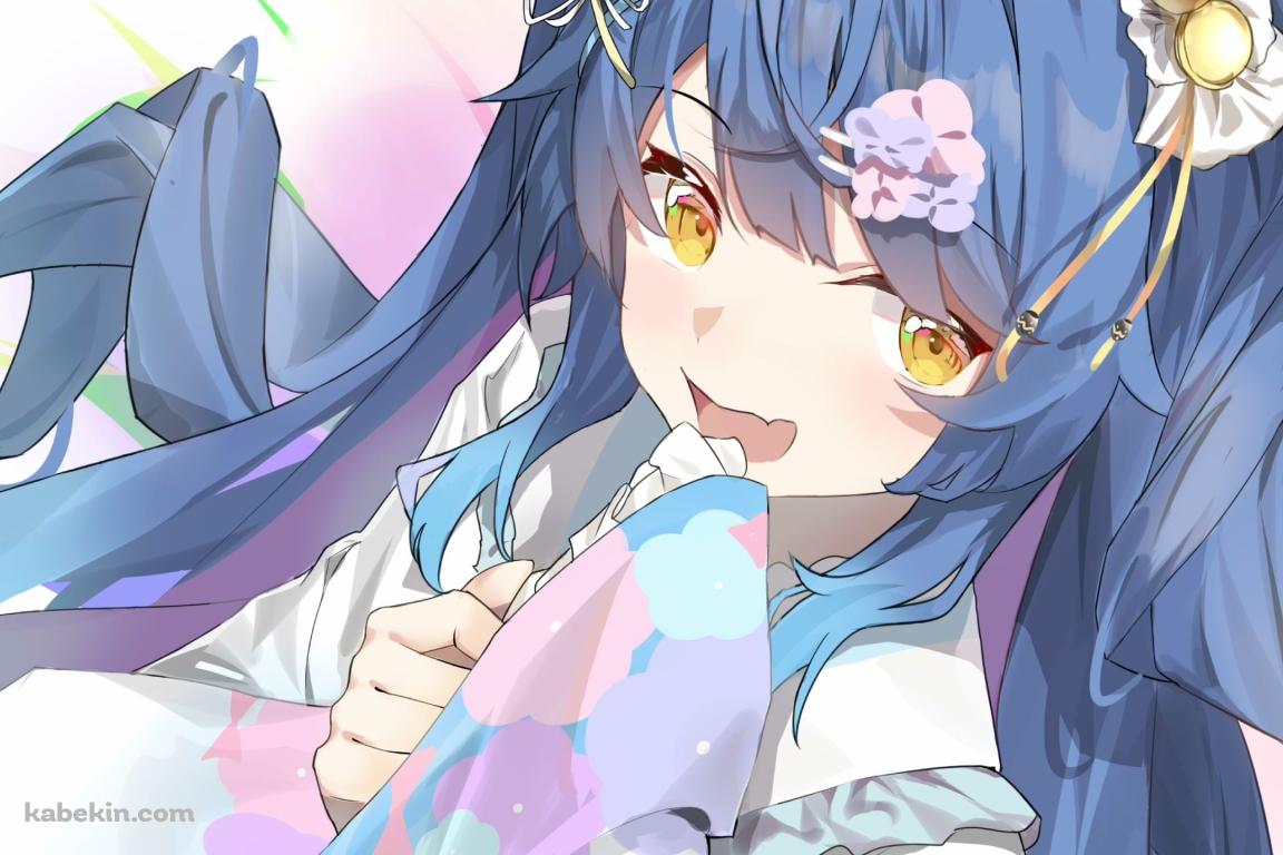 着物を着た可愛い天宮こころ / にじさんじ / バーチャルYouTuberの壁紙(1152px x 768px) 高画質 PC・デスクトップ用