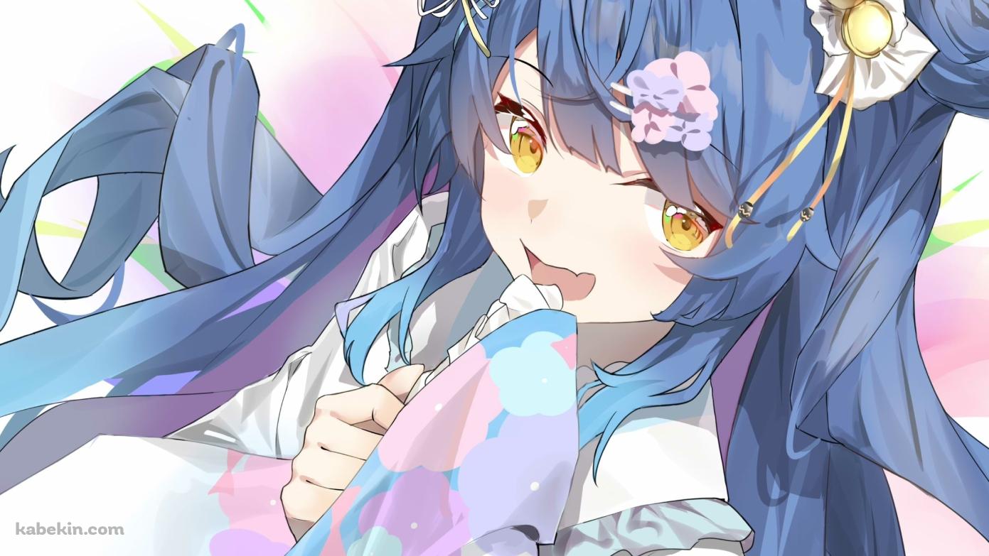 着物を着た可愛い天宮こころ / にじさんじ / バーチャルYouTuberの壁紙(1391px x 783px) 高画質 PC・デスクトップ用