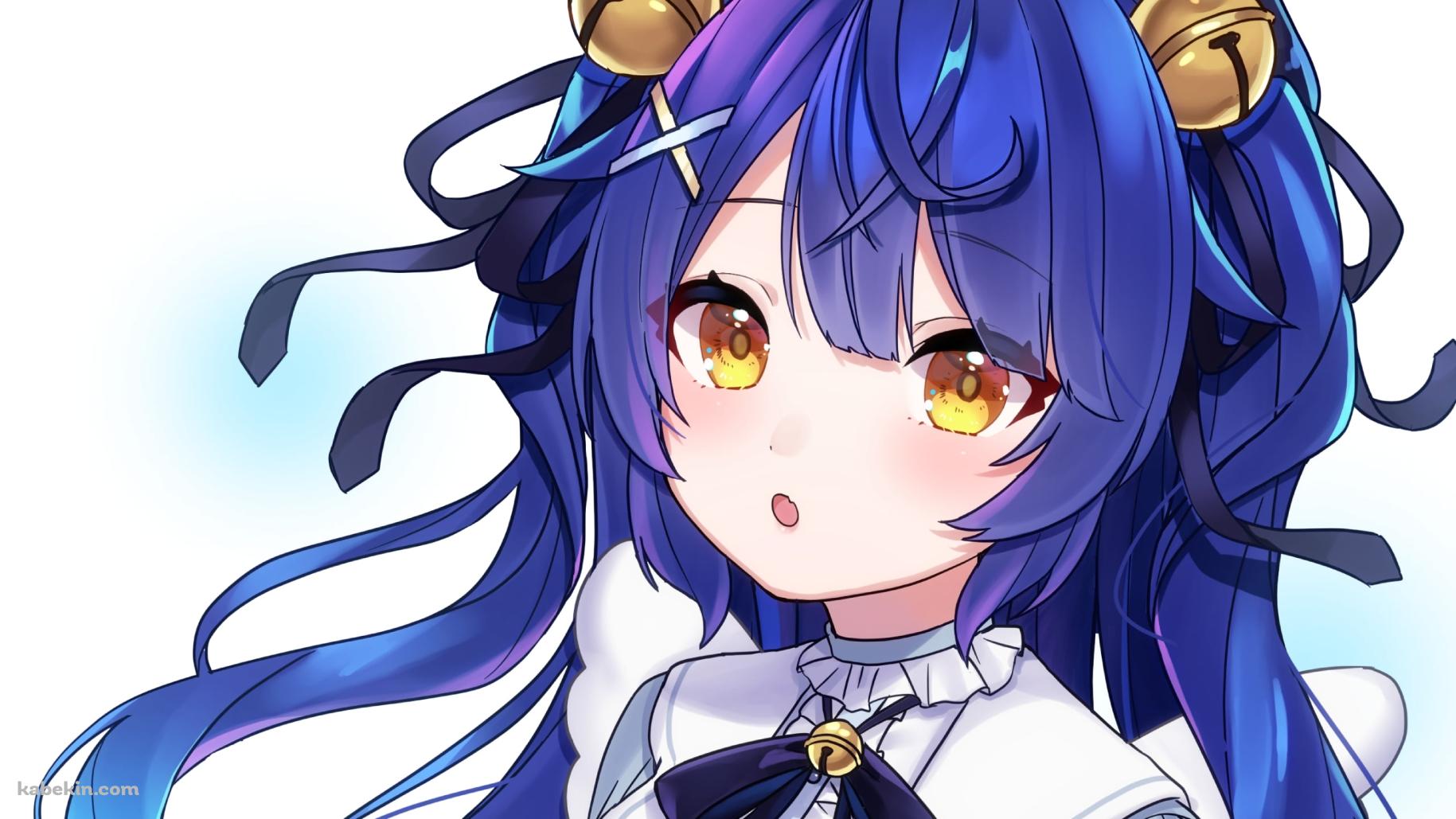 金色の瞳でこちらを見つめる天宮こころ / にじさんじ / バーチャルYouTuberの壁紙(1829px x 1029px) 高画質 PC・デスクトップ用