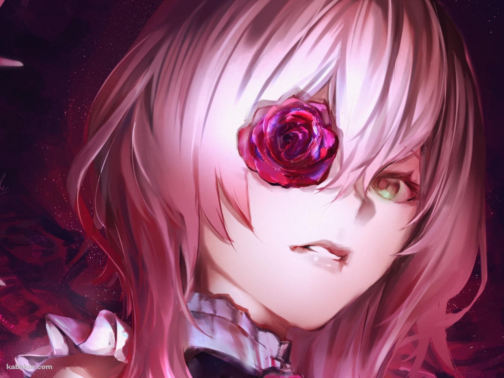 ピンクの薔薇とロゼミ・ラブロック / にじさんじ / バーチャルYouTuberの壁紙(1680px x 1260px) 高画質 PC・デスクトップ用