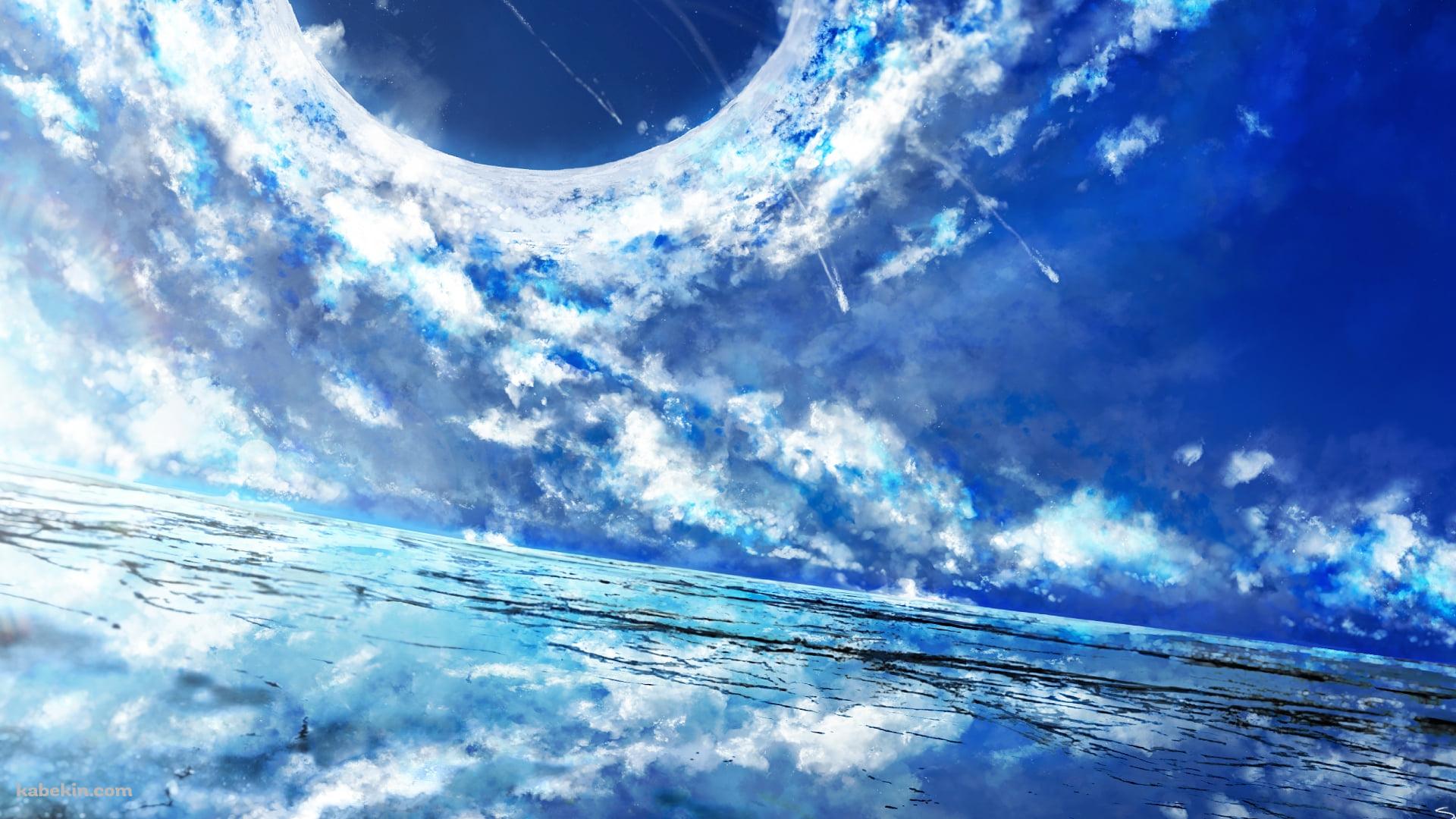 空が反射する綺麗な湖 / Fate/grand Orderの壁紙(1920px x 1080px) 高画質 PC・デスクトップ用