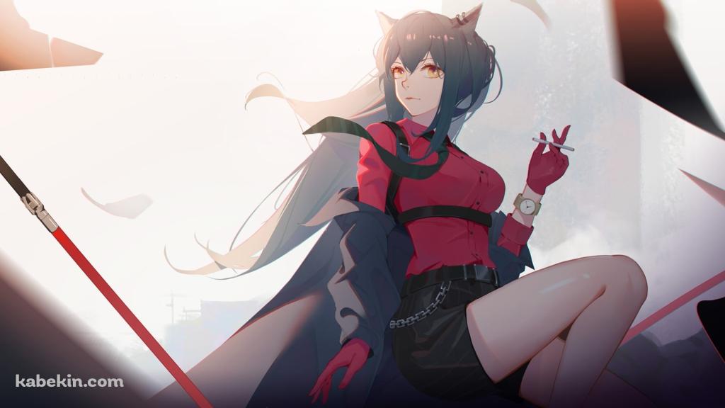 煙草を吸うテキサス / アークナイツの壁紙(1024px x 576px) 高画質 PC・デスクトップ用