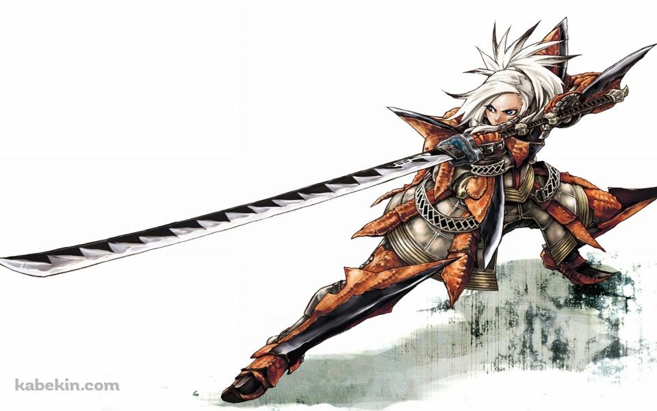 剣をかまえる戦士 / モンハンの壁紙(960px x 600px) 高画質 PC・デスクトップ用