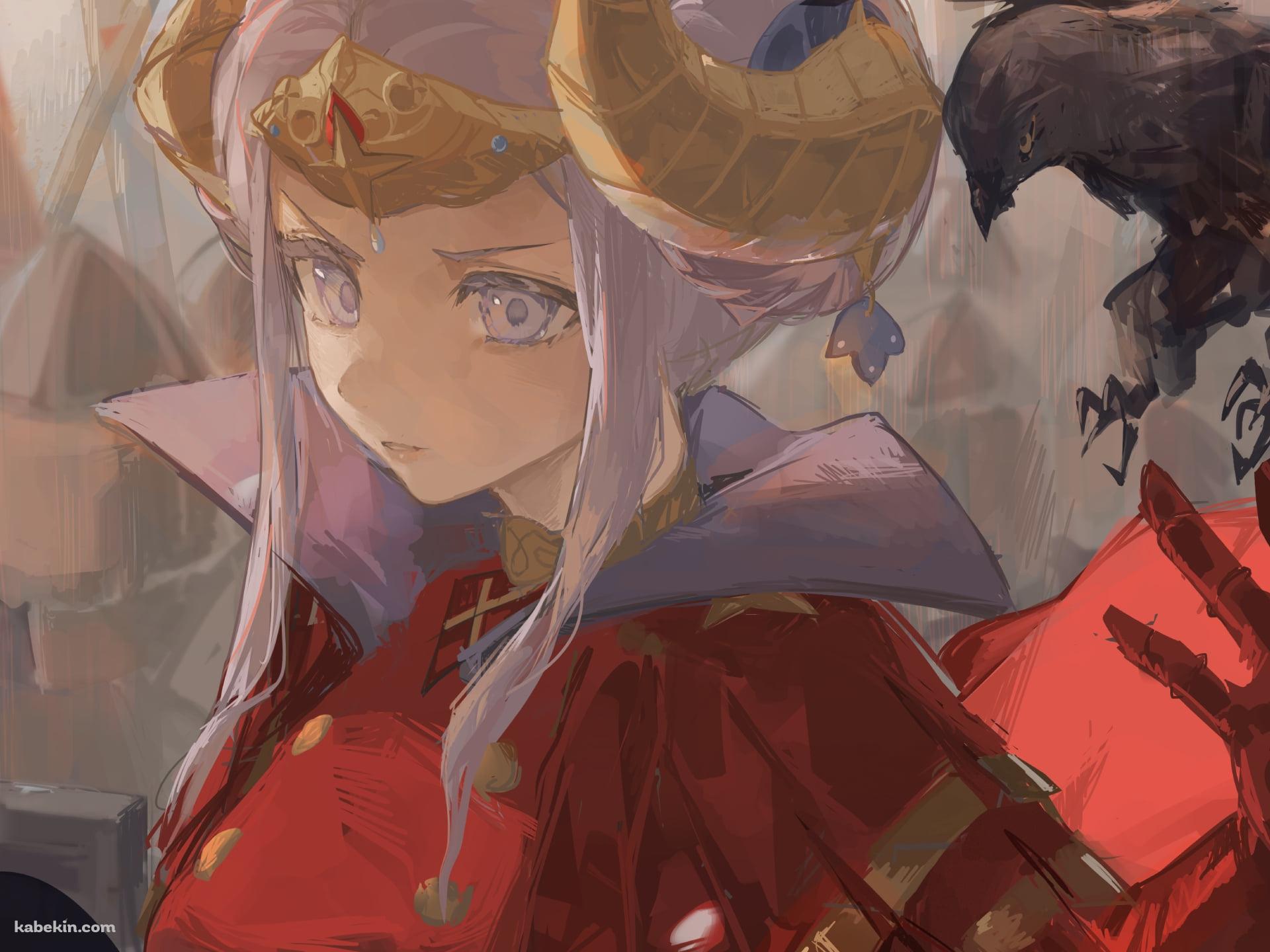 黒いカラスとエーデルガルト=フォン=フレスベルグ / ファイアーエムブレム風花雪月の壁紙(1920px x 1440px) 高画質 PC・デスクトップ用