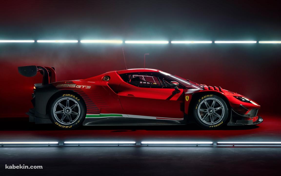 かっこいいFerrari 296 GT3 / 赤の壁紙(1152px x 720px) 高画質 PC・デスクトップ用
