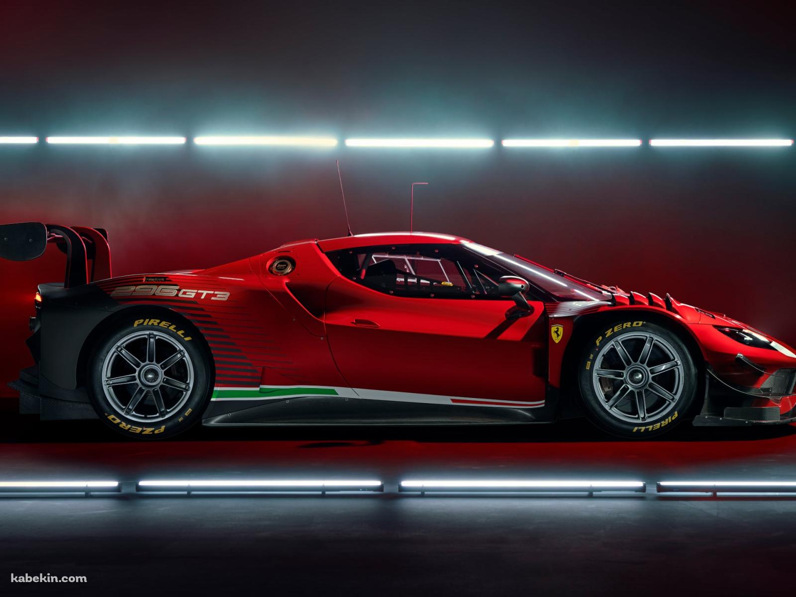 かっこいいFerrari 296 GT3 / 赤の壁紙(1600px x 1200px) 高画質 PC・デスクトップ用