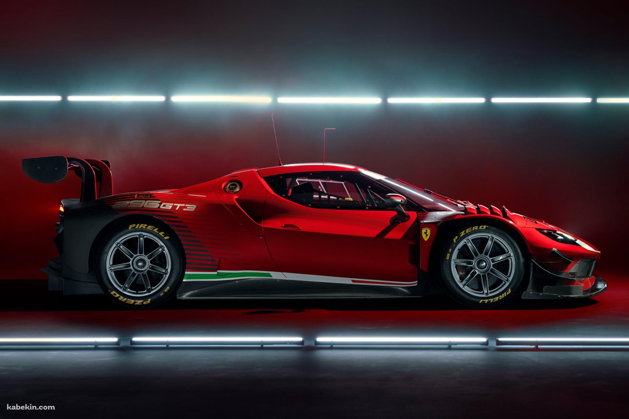 かっこいいFerrari 296 GT3 / 赤の壁紙(2000px x 1333px) 高画質 PC・デスクトップ用