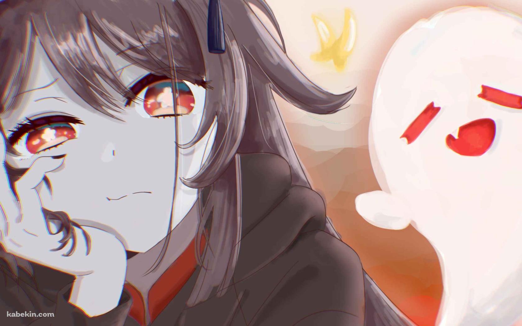 頬杖をつくけだるそうな胡桃 / 原神の壁紙(1680px x 1050px) 高画質 PC・デスクトップ用
