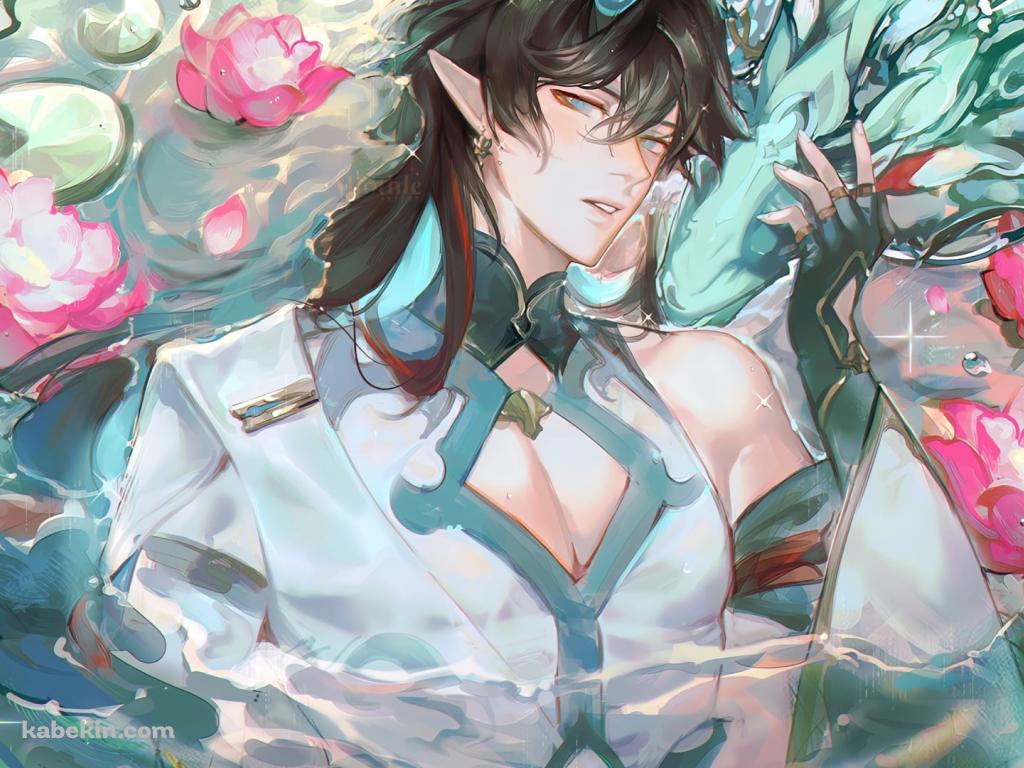 蓮の花と丹恒と飲月 / 崩壊:スターレイルの壁紙(1024px x 768px) 高画質 PC・デスクトップ用