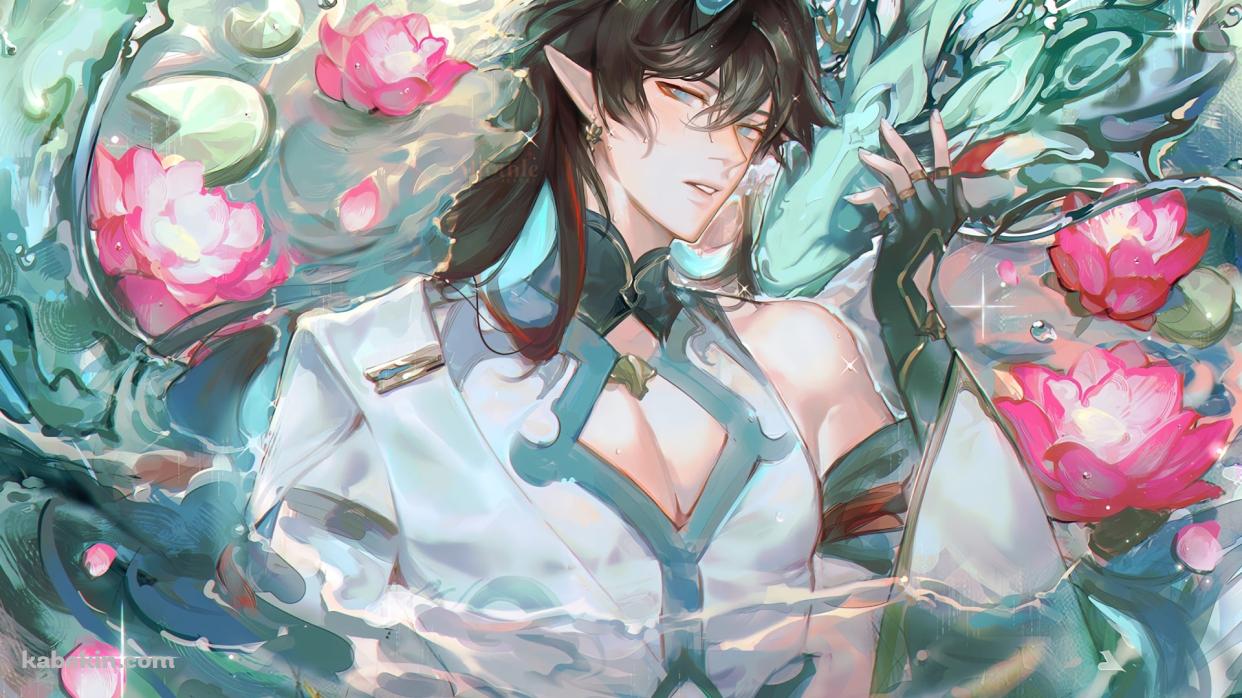蓮の花と丹恒と飲月 / 崩壊:スターレイルの壁紙(1242px x 698px) 高画質 PC・デスクトップ用