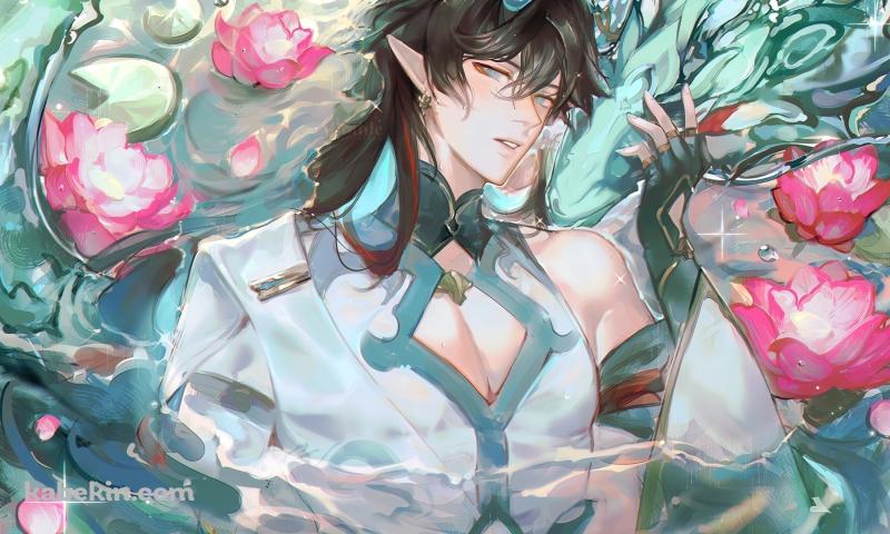 蓮の花と丹恒と飲月 / 崩壊:スターレイルの壁紙(800px x 480px) 高画質 PC・デスクトップ用