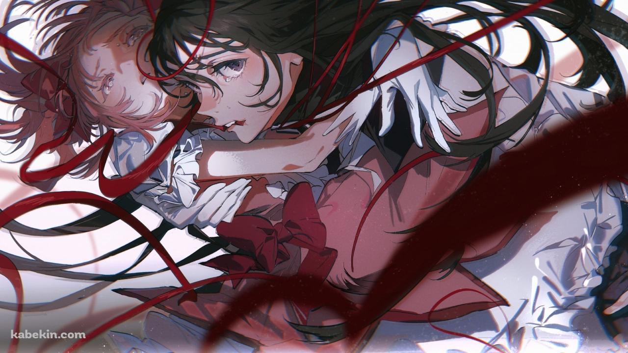 鹿目まどかを抱える暁美ほむら / 魔法少女まどか☆マギカの壁紙(1280px x 720px) 高画質 PC・デスクトップ用