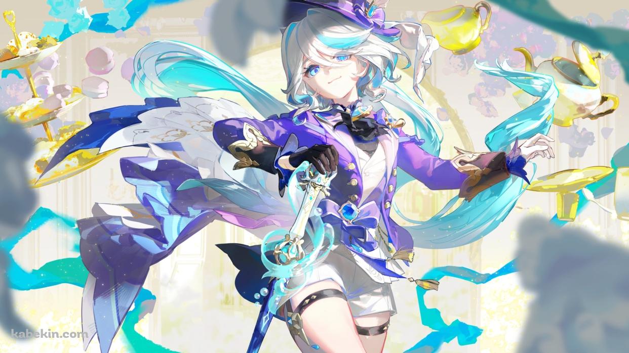 カラフルな衣装を着たフリーナ / 原神の壁紙(1242px x 698px) 高画質 PC・デスクトップ用