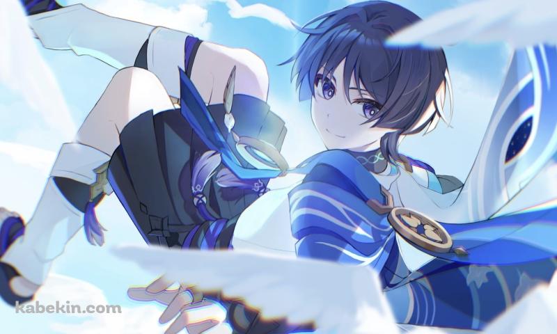 空を飛ぶ可愛いスカラマシュ / 放浪者 / 原神の壁紙(800px x 480px) 高画質 PC・デスクトップ用