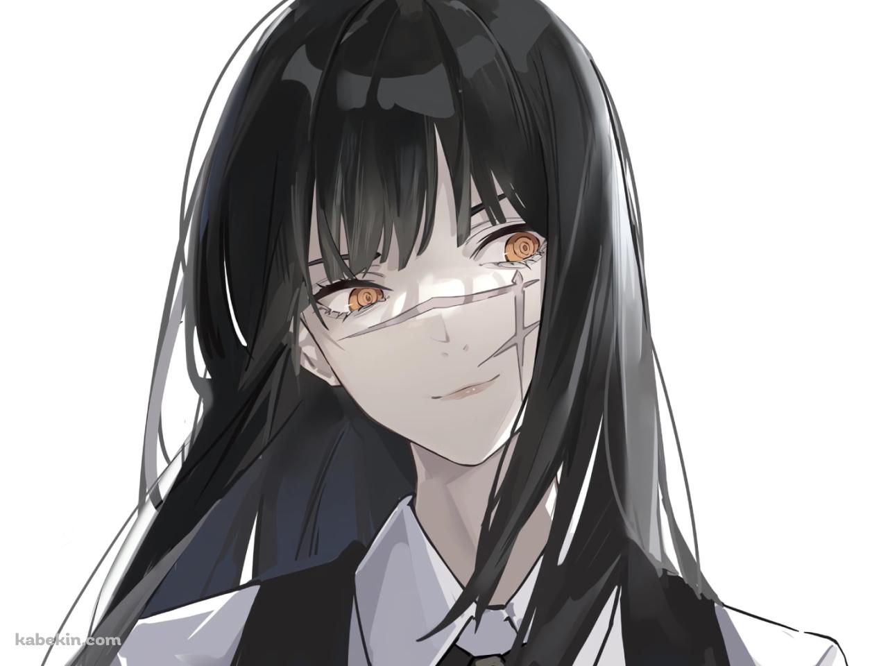 微笑む三鷹アサ / 戦争の悪魔 / 黒髪 / チェンソーマンの壁紙(1280px x 960px) 高画質 PC・デスクトップ用