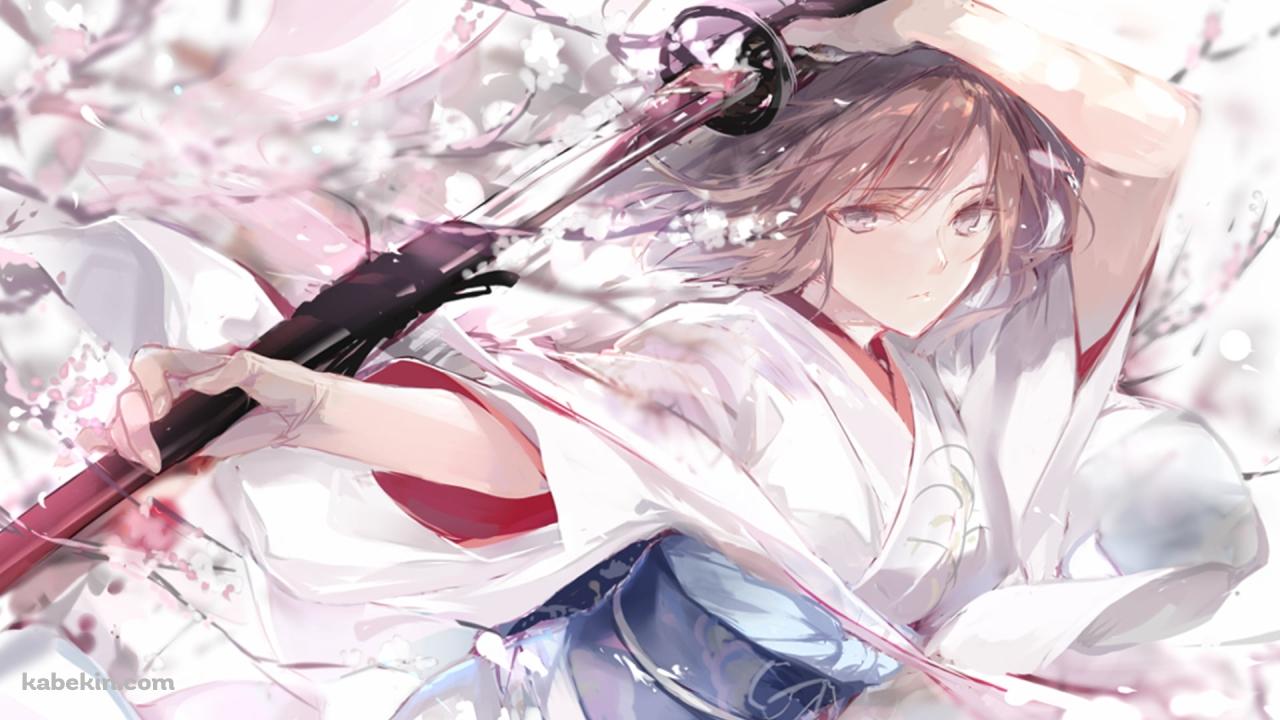 抜刀するFate 両儀式の壁紙(1280px x 720px) 高画質 PC・デスクトップ用