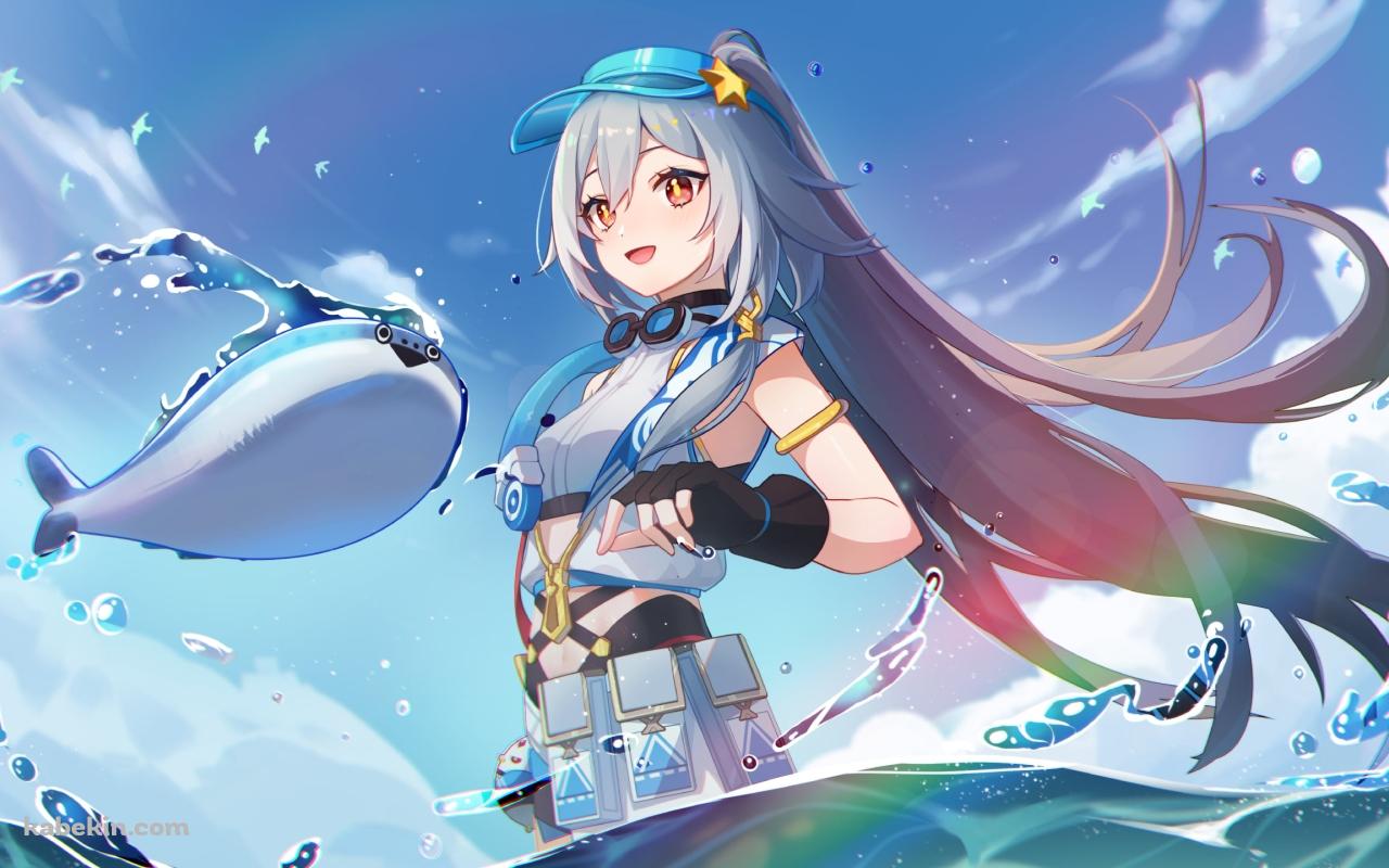 フカ / 夏の海 / 青空 / 崩壊3rdの壁紙(1280px x 800px) 高画質 PC・デスクトップ用