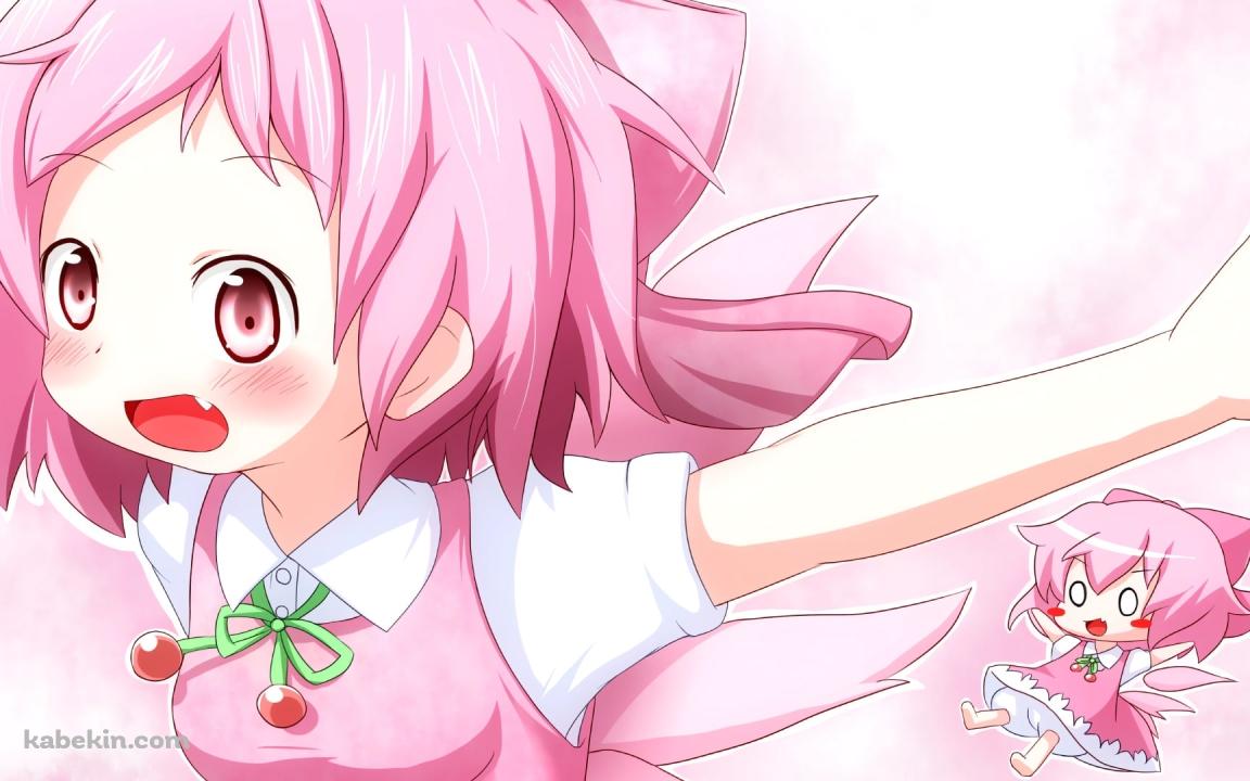 両手を広げる桜チルノ / 東方の壁紙(1152px x 720px) 高画質 PC・デスクトップ用