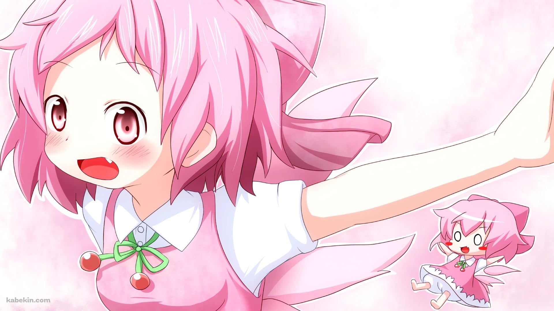 両手を広げる桜チルノ / 東方の壁紙(1920px x 1080px) 高画質 PC・デスクトップ用