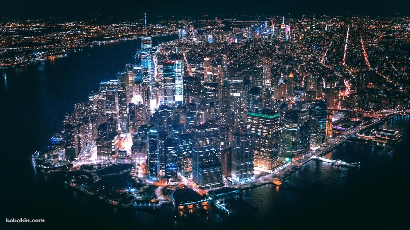 夜の大都会 / ベイエリアの壁紙(1600px x 900px) 高画質 PC・デスクトップ用