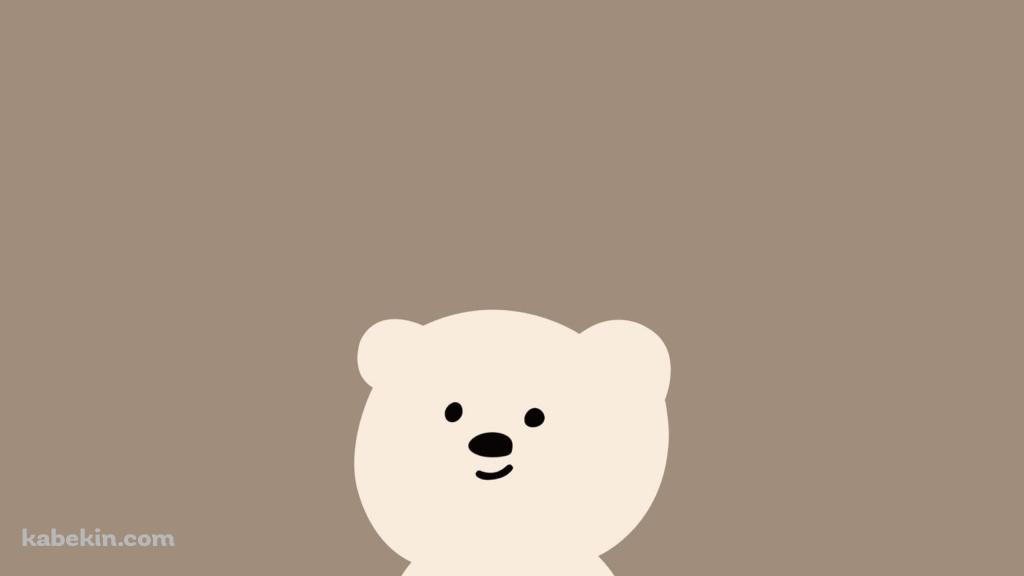 可愛い白くまのイラストの壁紙(1024px x 576px) 高画質 PC・デスクトップ用