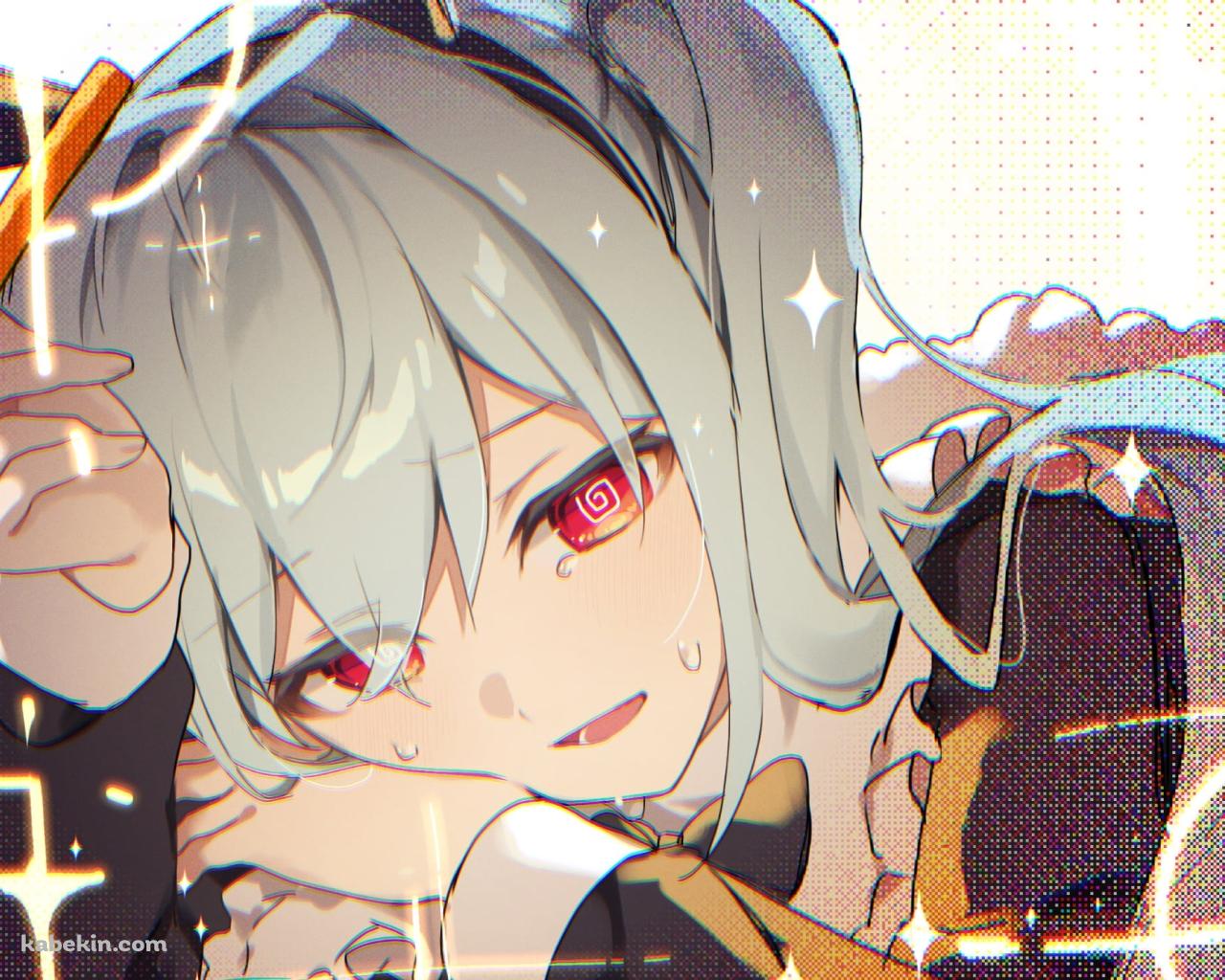 赤い瞳の初音ミク / ラヴィット / ボーカロイドの壁紙(1280px x 1024px) 高画質 PC・デスクトップ用