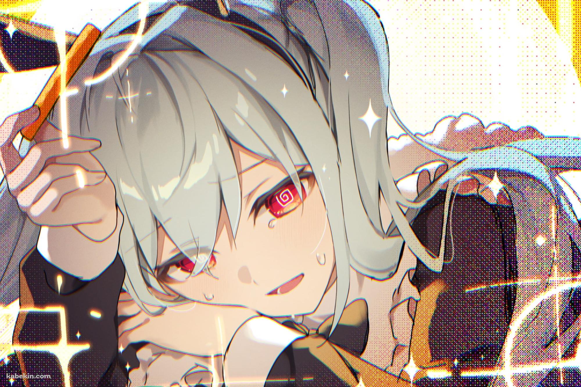 赤い瞳の初音ミク / ラヴィット / ボーカロイドの壁紙(2000px x 1333px) 高画質 PC・デスクトップ用