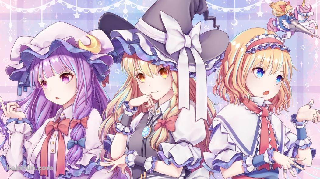 霧雨魔理沙 / パチュリー・ノーレッジ / アリス・マーガトロイド / 東方の壁紙(1051px x 591px) 高画質 PC・デスクトップ用