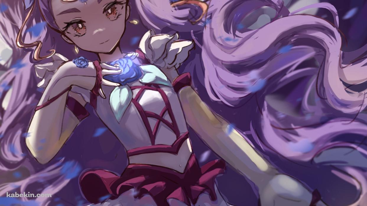 胸元に手をあてるミルキィローズ / 美々野くるみ / プリキュアの壁紙(1242px x 698px) 高画質 PC・デスクトップ用