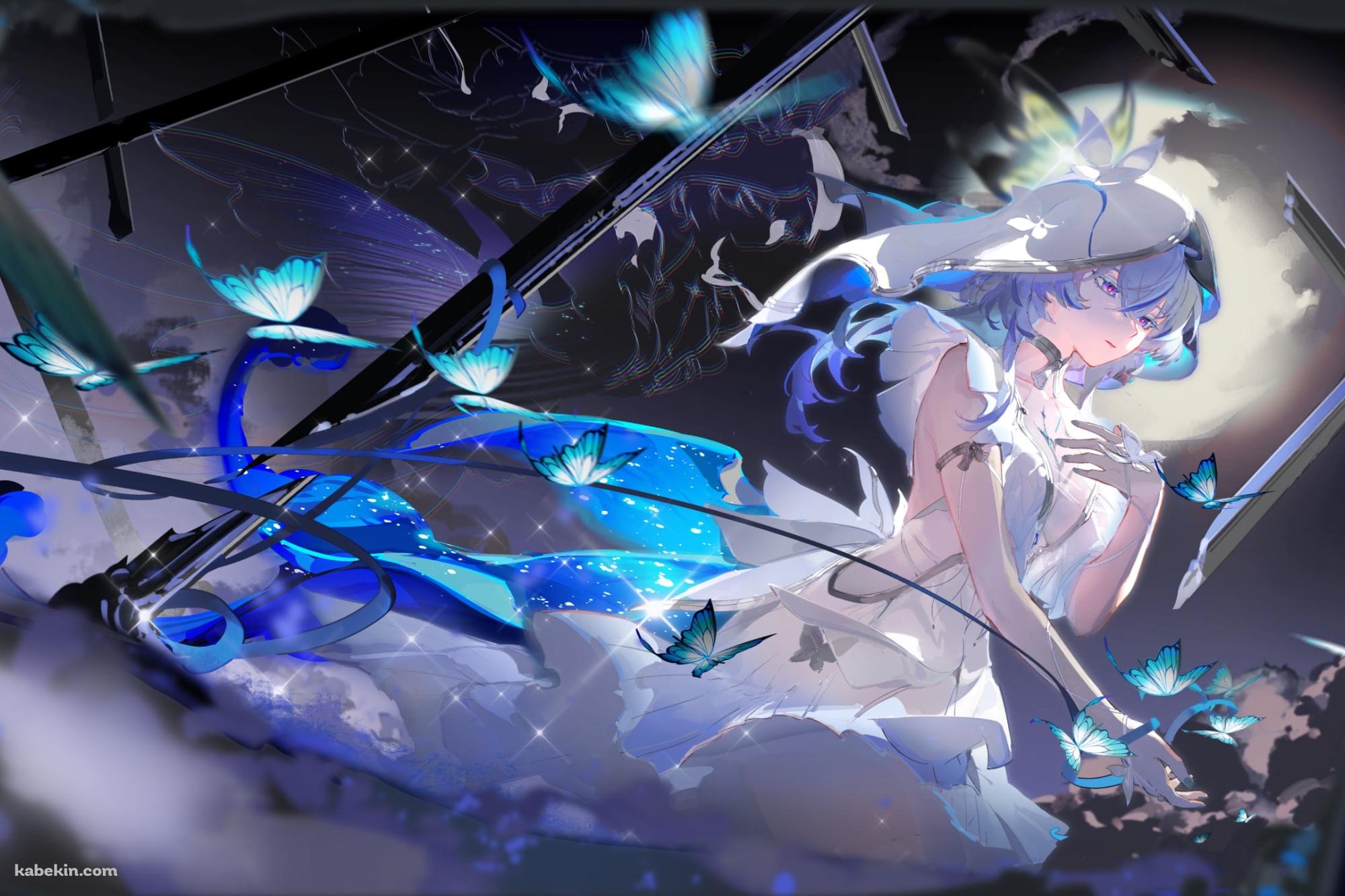 水色の蝶とショアキーパー / 鳴潮の壁紙(2000px x 1333px) 高画質 PC・デスクトップ用