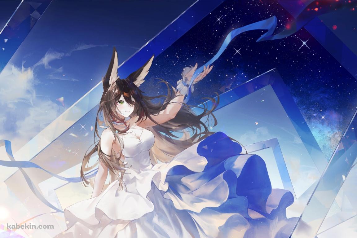 青い星空と停云 / 帰忘の流離人 / 崩壊:スターレイルの壁紙(1152px x 768px) 高画質 PC・デスクトップ用