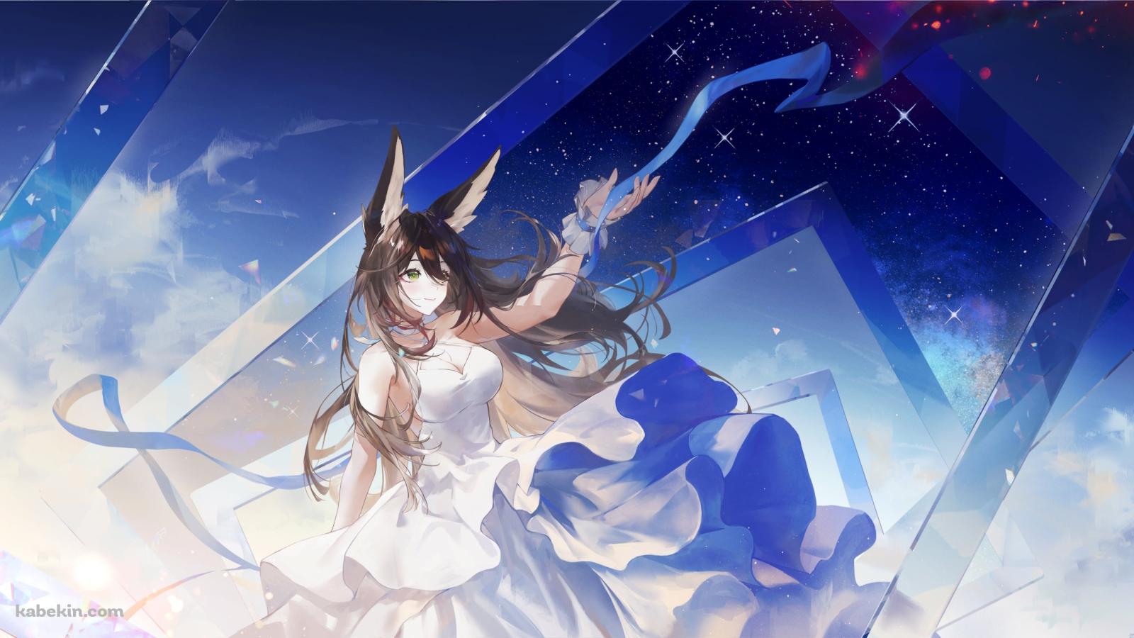 青い星空と停云 / 帰忘の流離人 / 崩壊:スターレイルの壁紙(1600px x 900px) 高画質 PC・デスクトップ用