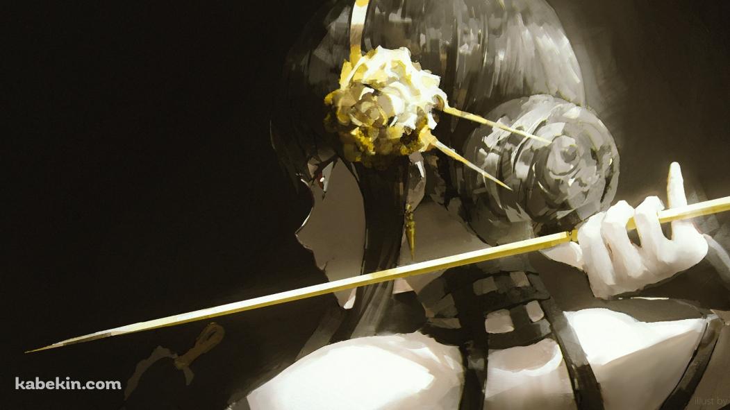 後ろ手に武器を持つヨル・フォージャー / スパイファミリーの壁紙(1051px x 591px) 高画質 PC・デスクトップ用
