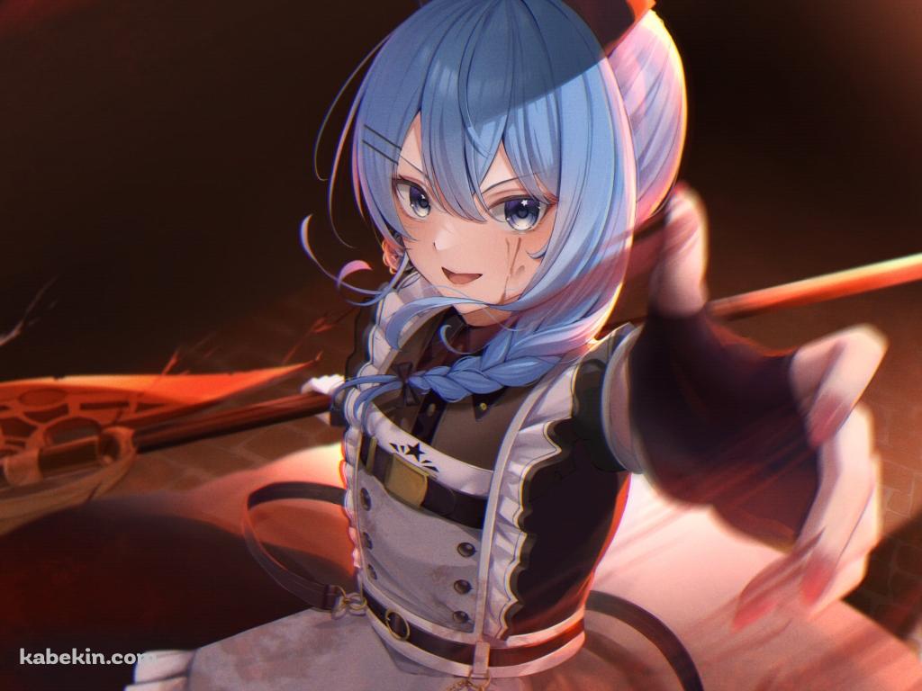 斧を振るう星街すいせい / バーチャルYouTuber / ホロライブの壁紙(1024px x 768px) 高画質 PC・デスクトップ用
